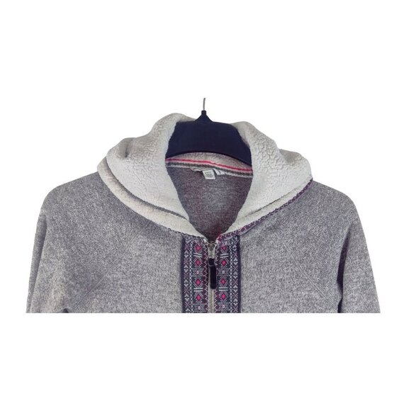 Nordic Cardigan Hoodie by American Eagle Outfitters Ski Skater Cottage Faux Flee - Picture 3 of 9